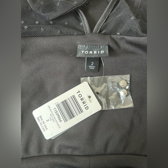 NWT TORRID BLACK ILLUSION MESH OVERLAY SKATER DRESS BEAUTIFUL SILHOUETTE! - Picture 3 of 13